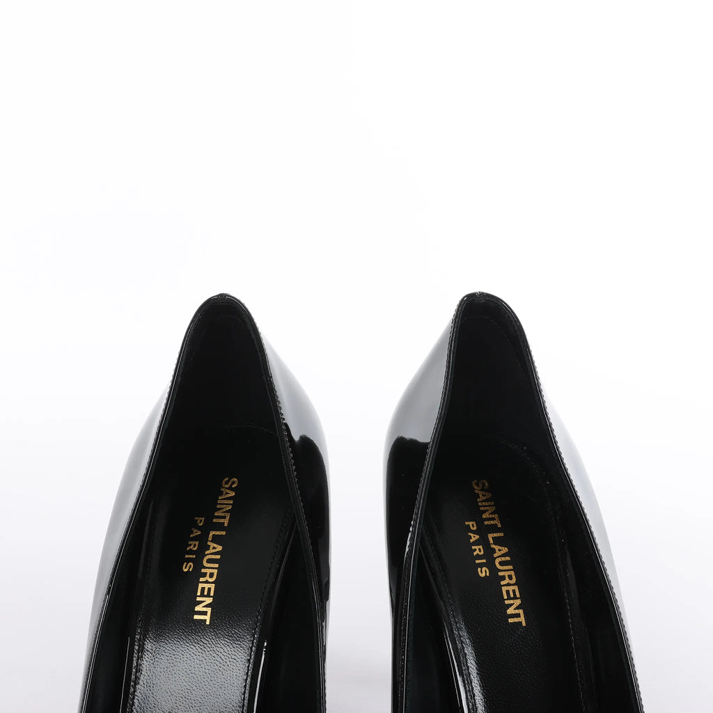 Saint Laurent Opium Patent Leather Heels in Black 484160, Size 40 EU