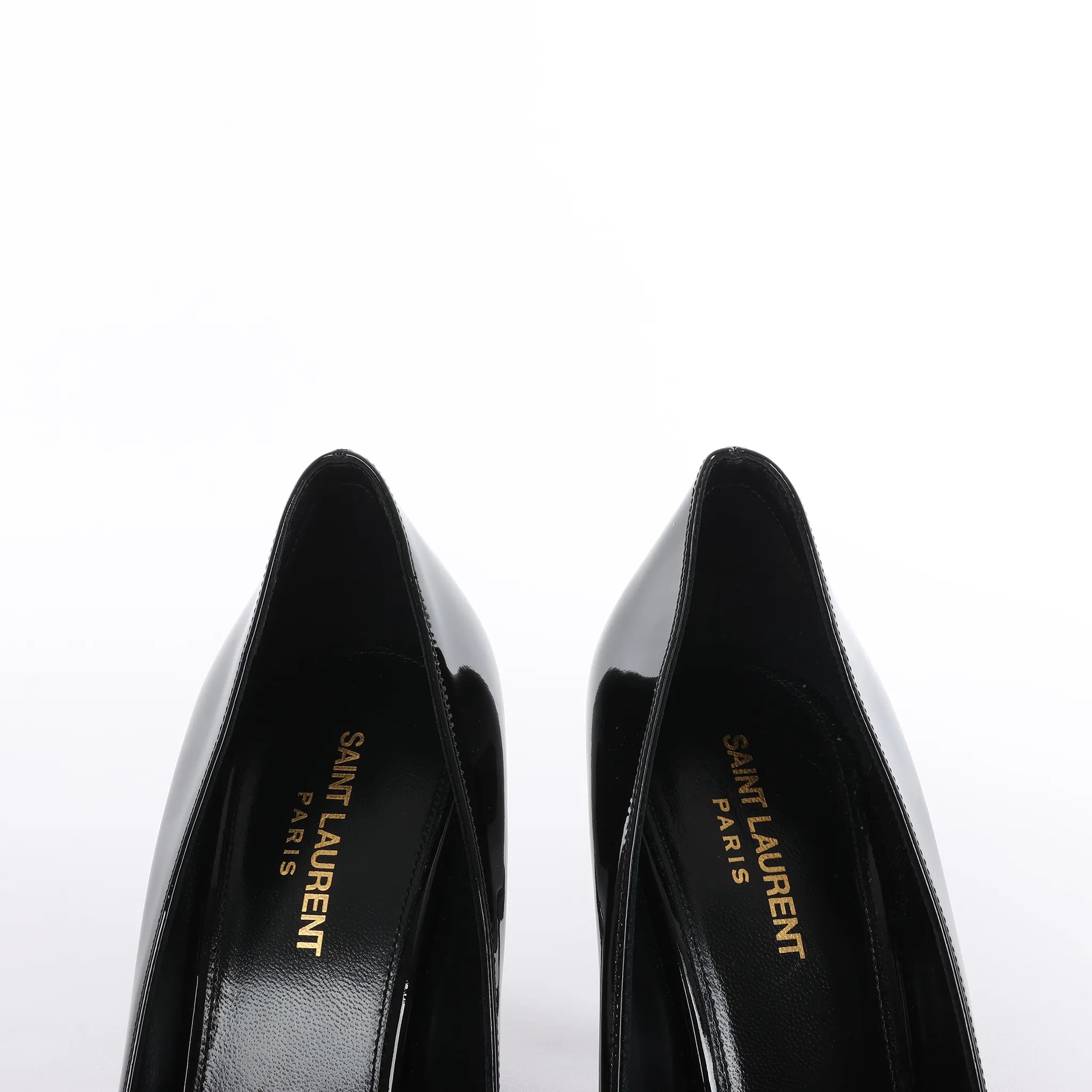 Saint Laurent Opium Patent Leather Heels in Black 484160, Size 40 EU