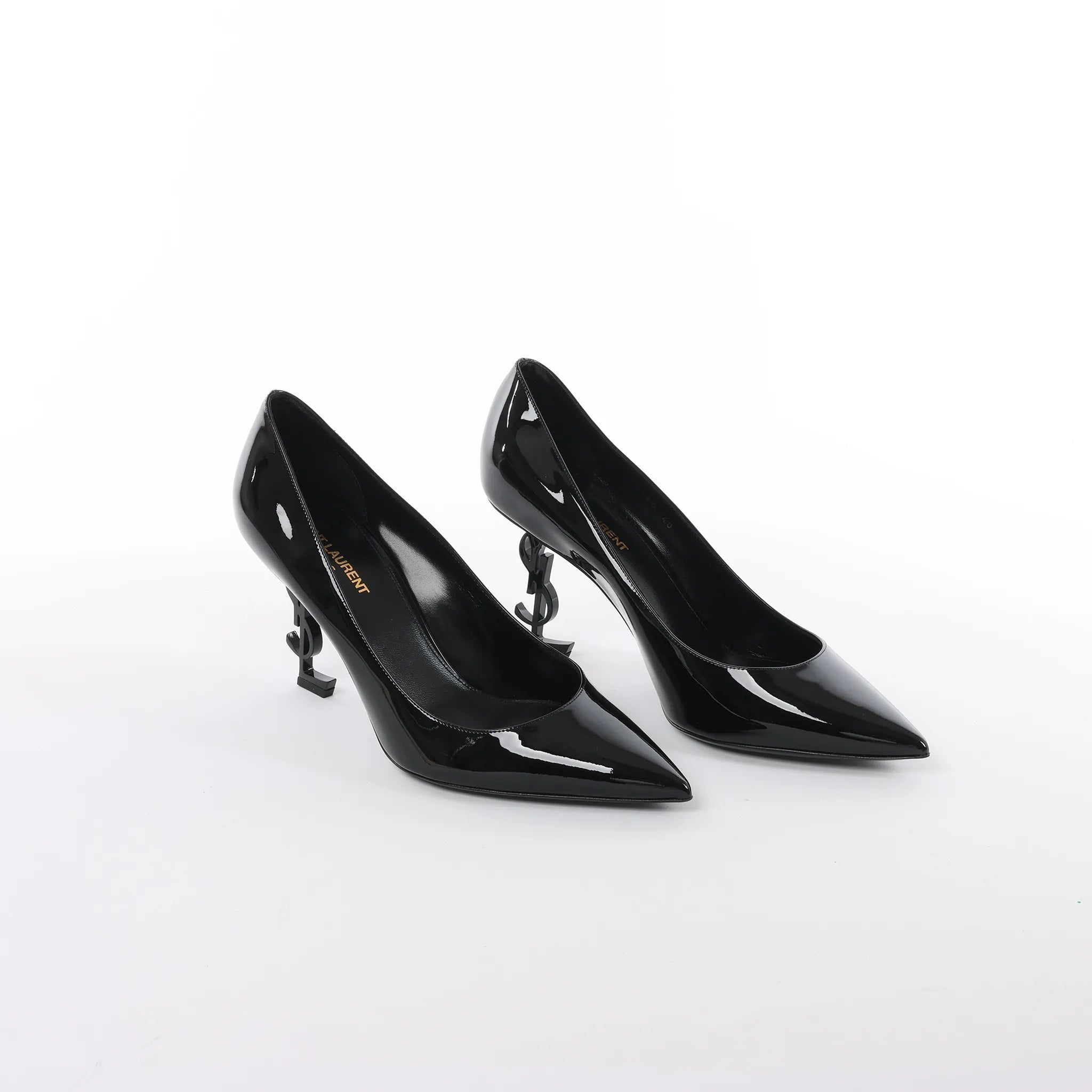 Saint Laurent Opium Patent Leather Heels in Black 484160, Size 40 EU