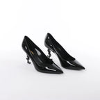 Saint Laurent Opium Patent Leather Heels in Black 484160, Size 40 EU