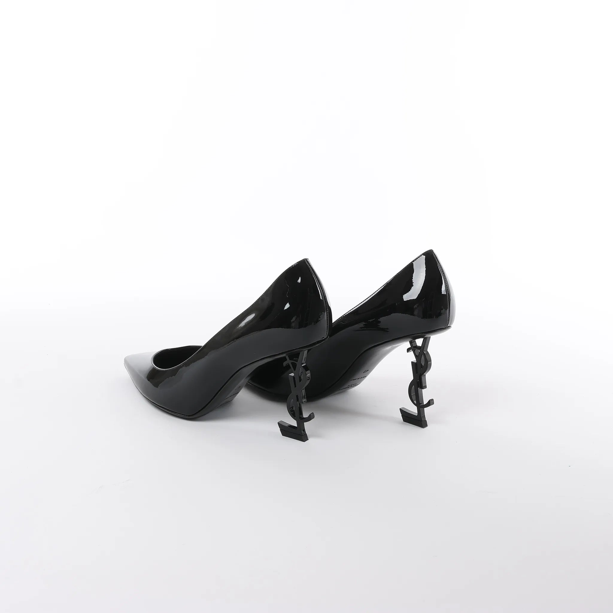 Saint Laurent Opium Patent Leather Heels in Black 484160, Size 40 EU