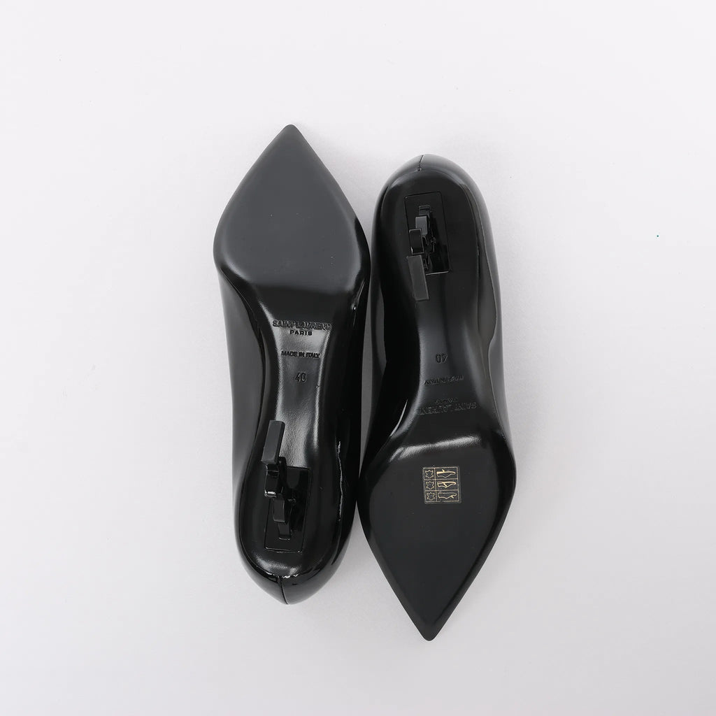 Saint Laurent Opium Patent Leather Heels in Black 484160, Size 40 EU