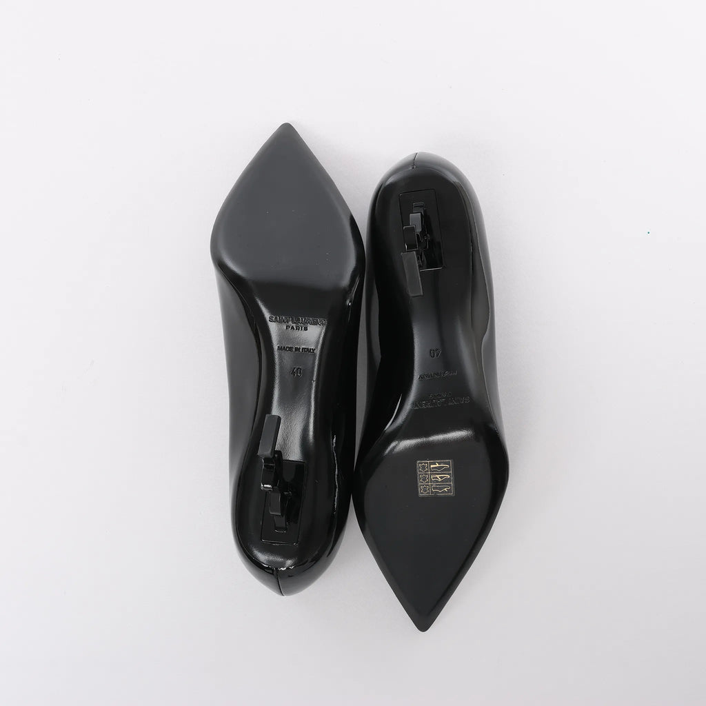 Saint Laurent Opium Patent Leather Heels in Black 484160, Size 40 EU