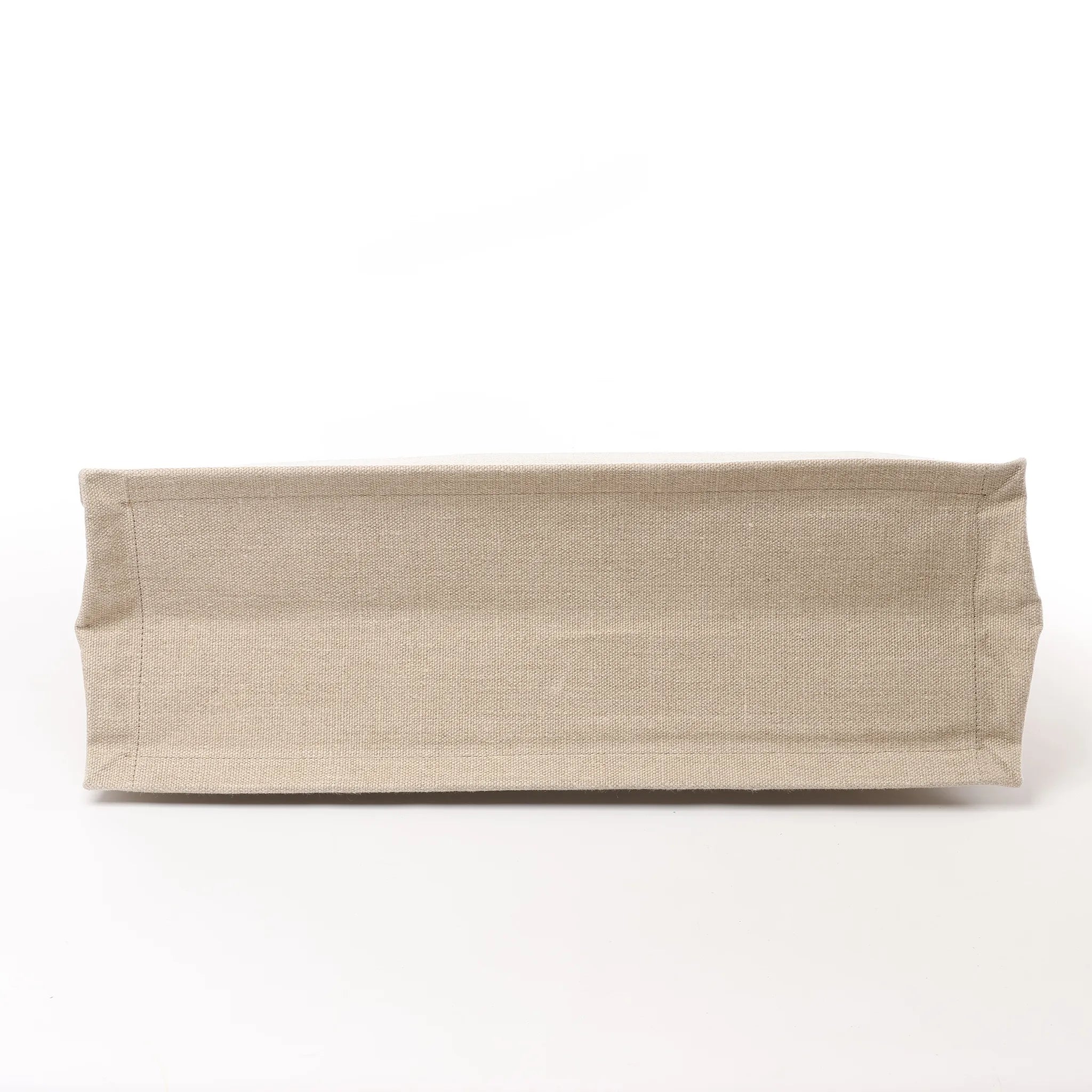 Saint Laurent Rive Gauche Large Tote Bag in Printed Canvas and Leather in Beige 499290
