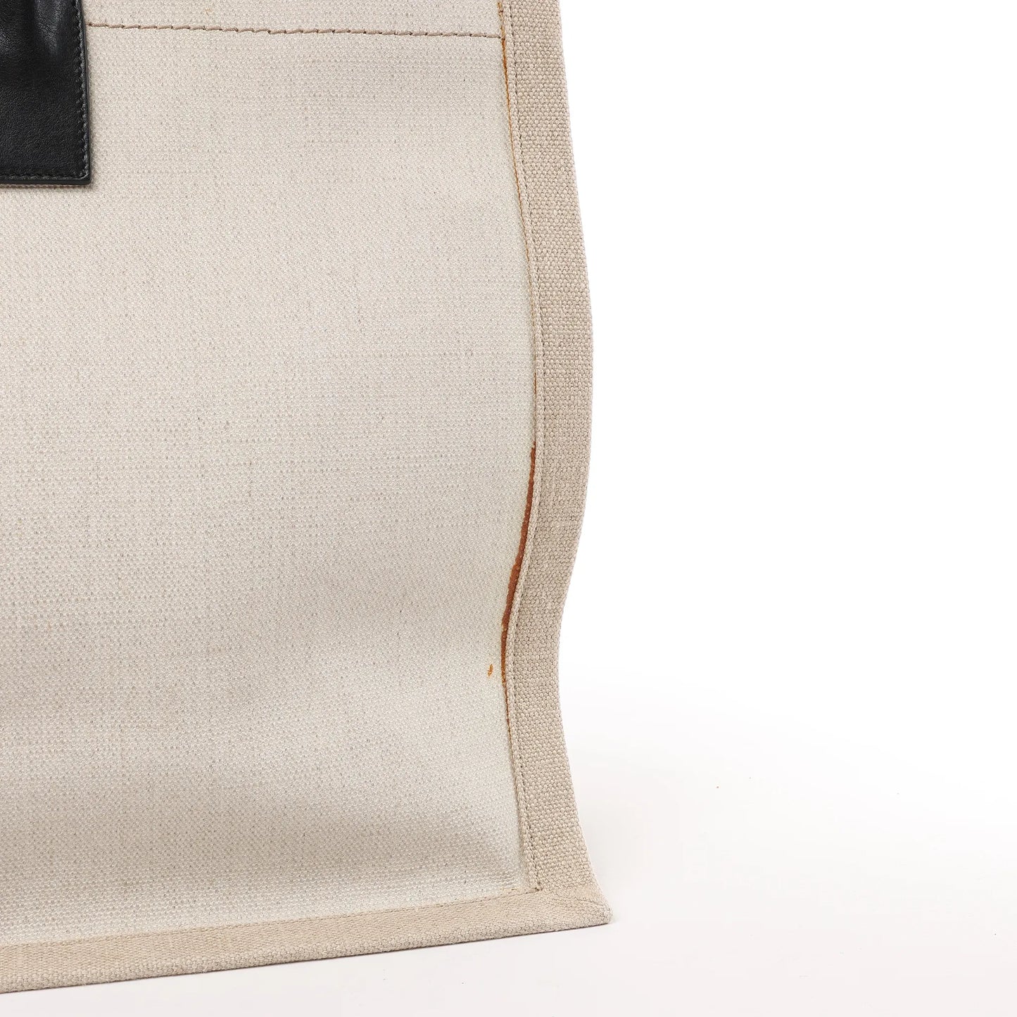 Saint Laurent Rive Gauche Große Tragetasche aus bedrucktem Canvas und Leder in Beige 499290