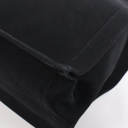 Grand sac cabas Saint Laurent Rive Gauche en toile imprimée et cuir noir 509415