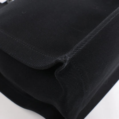 Grand sac cabas Saint Laurent Rive Gauche en toile imprimée et cuir noir 509415