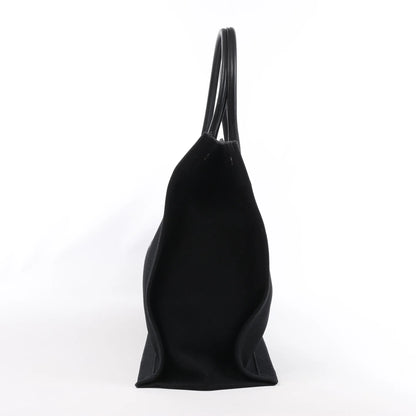 Saint Laurent Rive Gauche Large Tote Bag in Printed Canvas and Leather in Black 509415