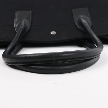 Grand sac cabas Saint Laurent Rive Gauche en toile imprimée et cuir noir 509415