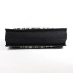Saint Laurent Paris Rive Gauche Wool x Leather Tote bag Black x White 499290