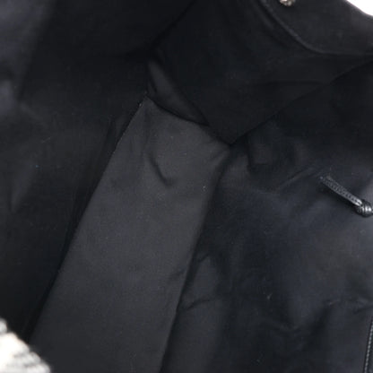 Sac cabas Saint Laurent Paris Rive Gauche en laine et cuir Noir x Blanc 499290