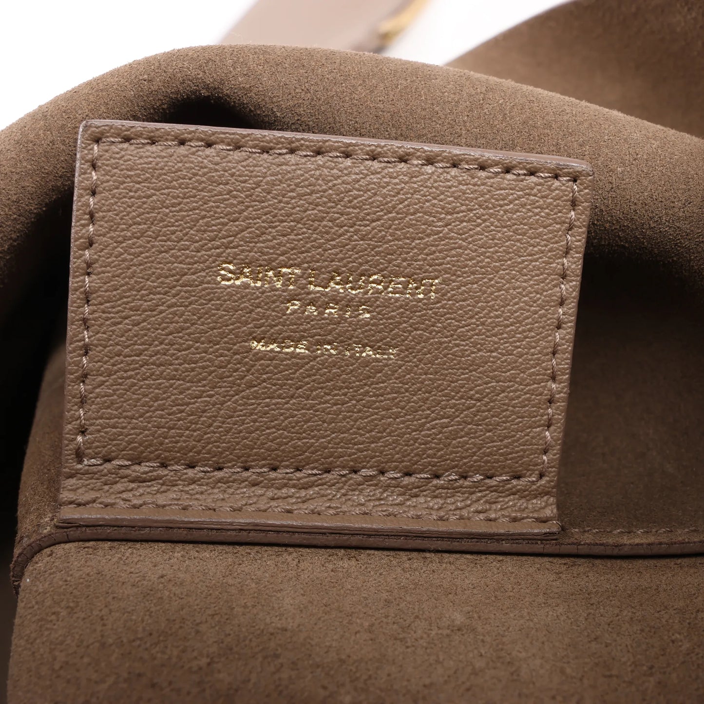 Saint Laurent Paris Shopping Leather Shoulder Bag in Beige 394195