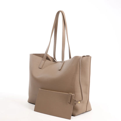 Saint Laurent Paris Shopping-Schultertasche aus Leder in Beige 394195