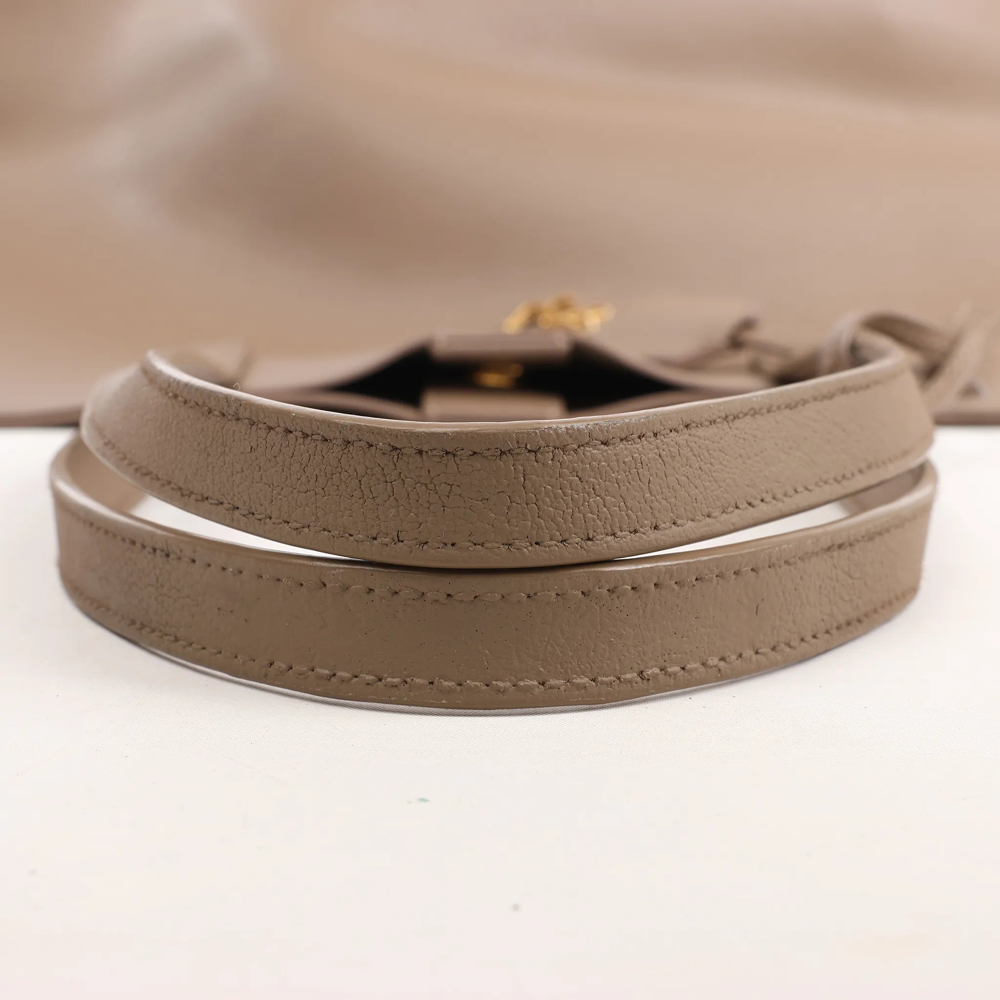 Saint Laurent Paris Shopping Leather Shoulder Bag in Beige 394195