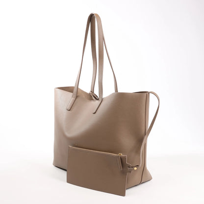 Saint Laurent Paris Shopping Leather Shoulder Bag in Beige 394195