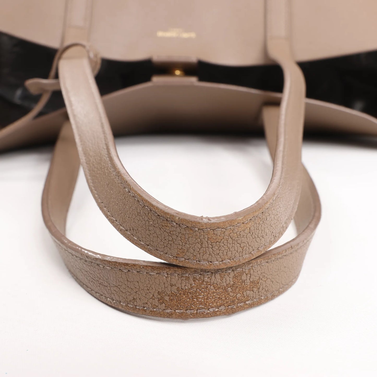 Saint Laurent Paris Shopping Leather Shoulder Bag in Beige 394195