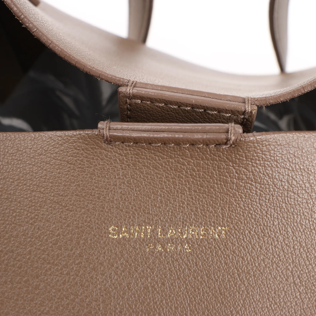 Saint Laurent Paris Shopping Leather Shoulder Bag in Beige 394195