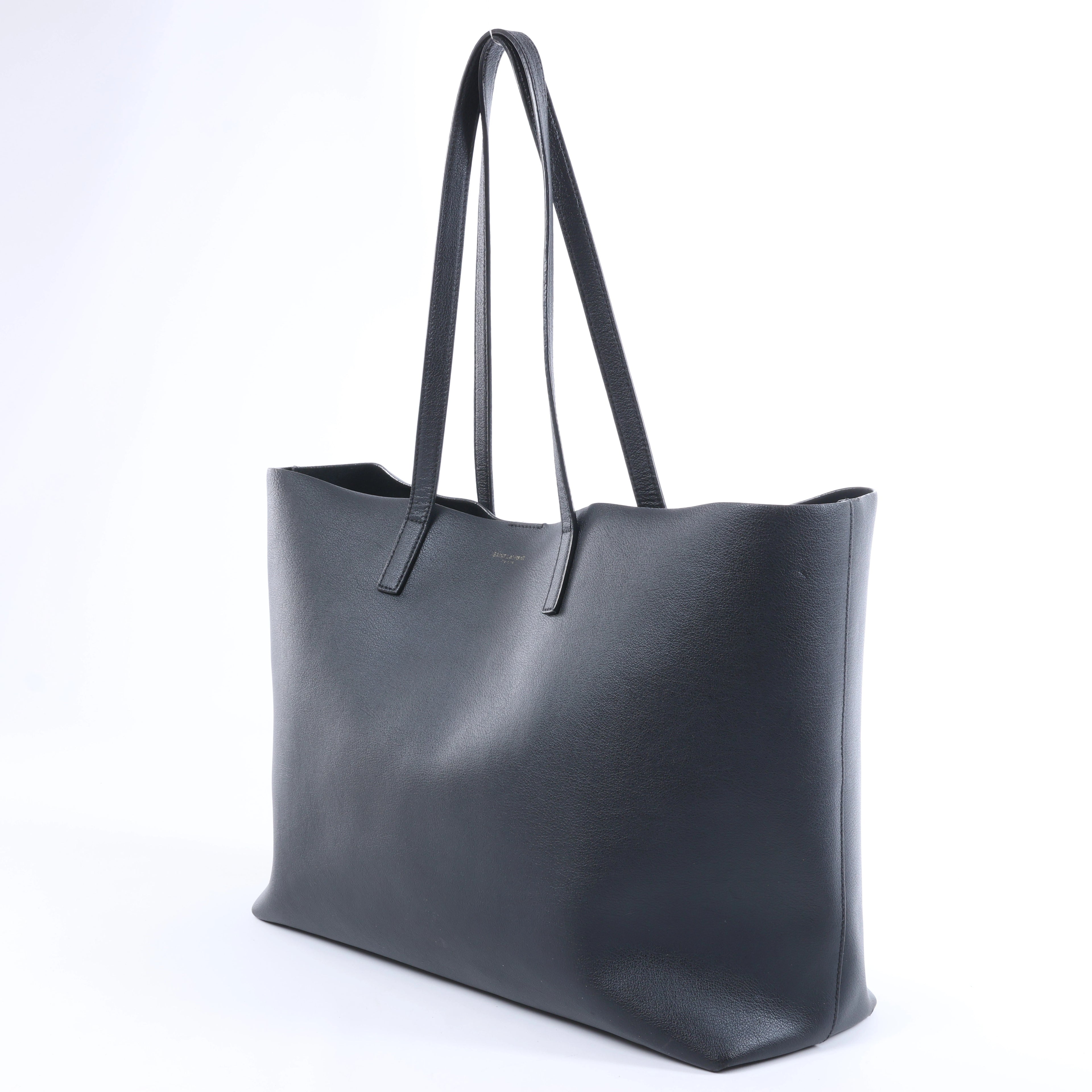 Saint Laurent Paris Sac Shopping Leather Tote bag in Black