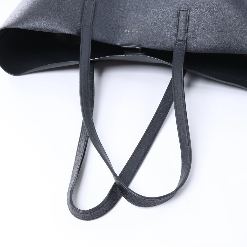 Saint Laurent Paris Sac Shopping Leather Tote bag in Black