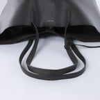 Saint Laurent Paris Sac Shopping Leather Tote in Dark Gray