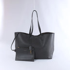 Saint Laurent Paris Sac Shopping Leather Tote in Dark Gray