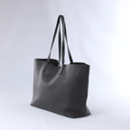Saint Laurent Paris Sac Shopping Leather Tote in Dark Gray