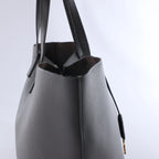 Saint Laurent Paris Sac Shopping Leather Tote in Dark Gray