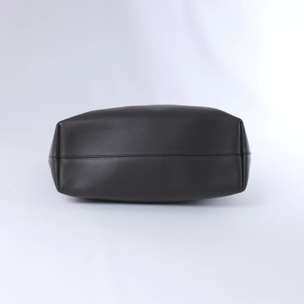 Saint Laurent Paris Sac Shopping Leather Tote in Dark Gray