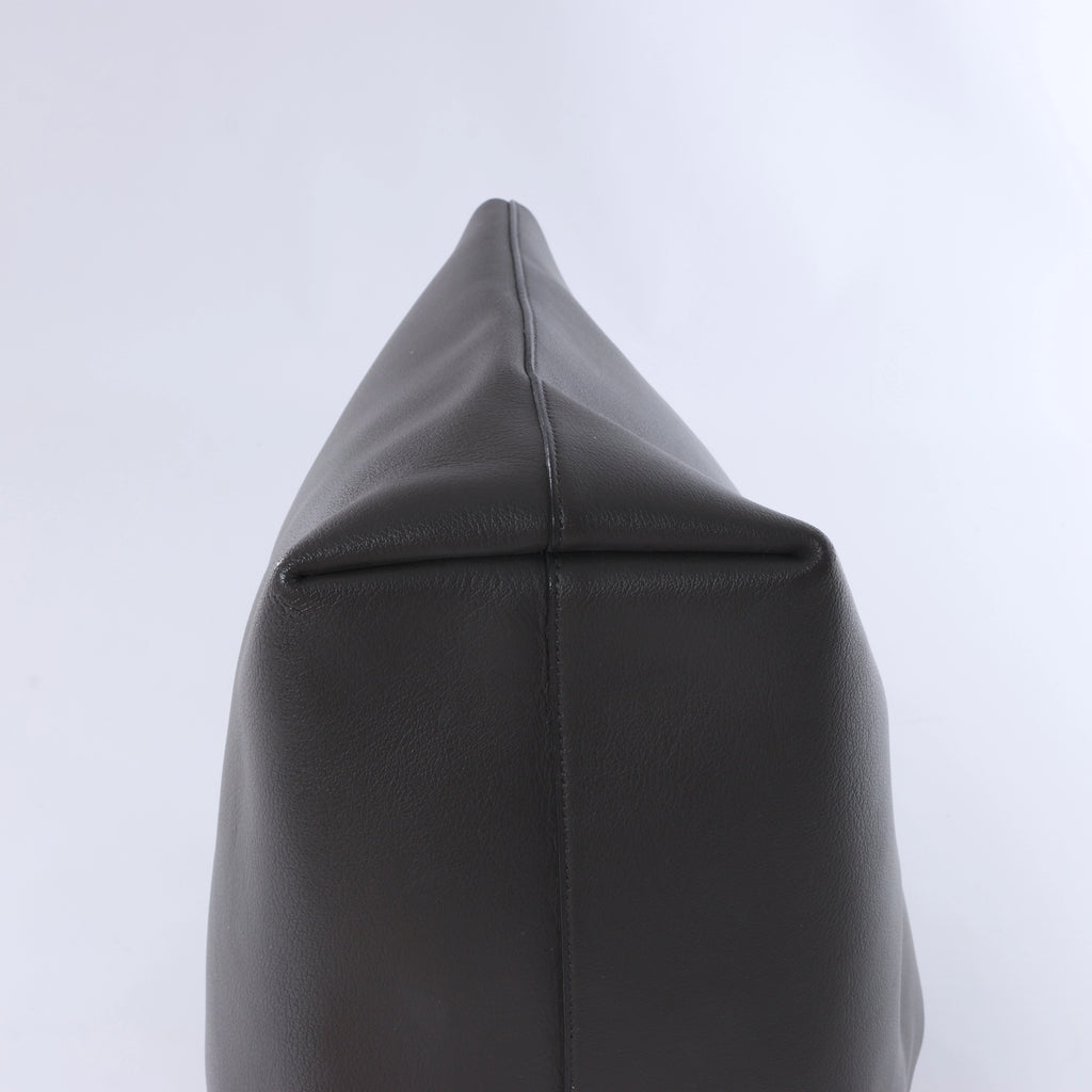 Saint Laurent Paris Sac Shopping Leather Tote in Dark Gray