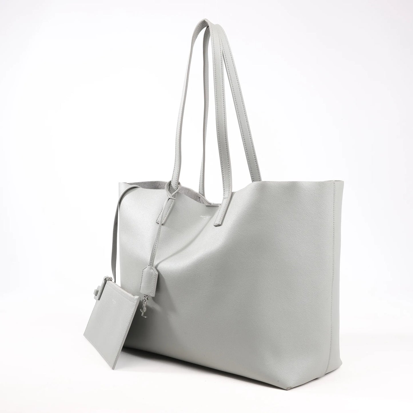 Saint Laurent Paris Shopping Leather Shoulder Bag in Gray 600281