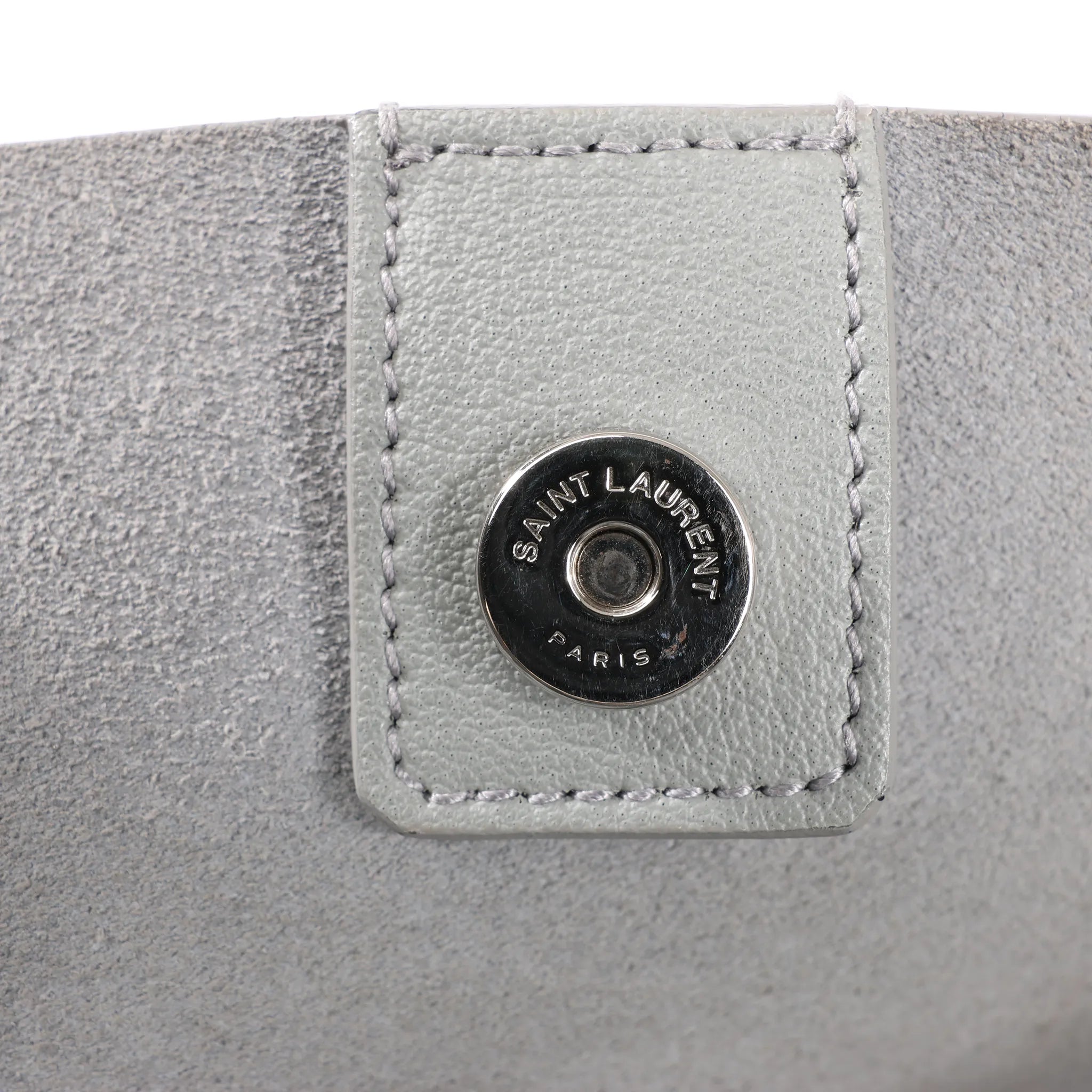 Saint Laurent Paris Shopping Leather Shoulder Bag in Gray 600281