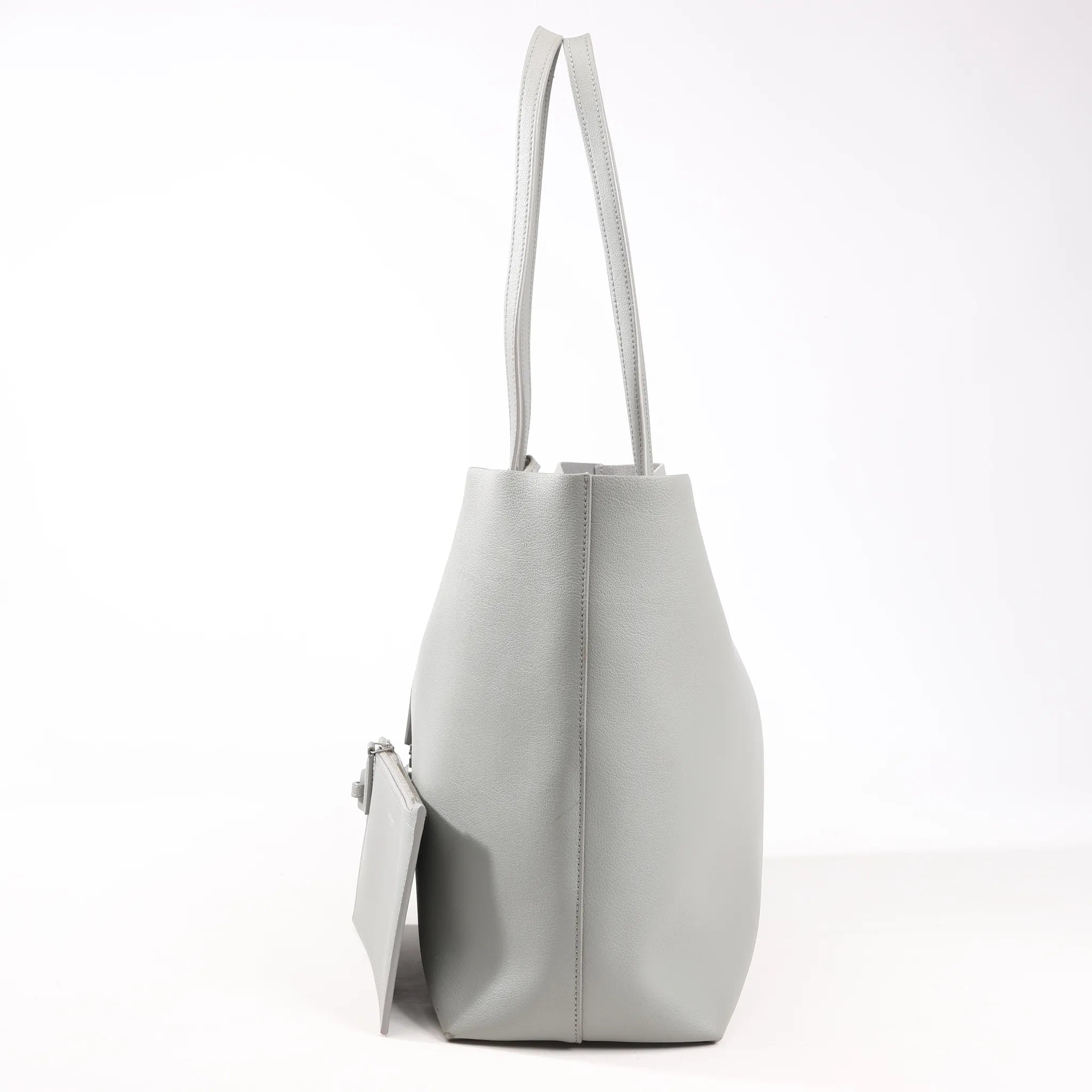 Saint Laurent Paris Shopping Leather Shoulder Bag in Gray 600281