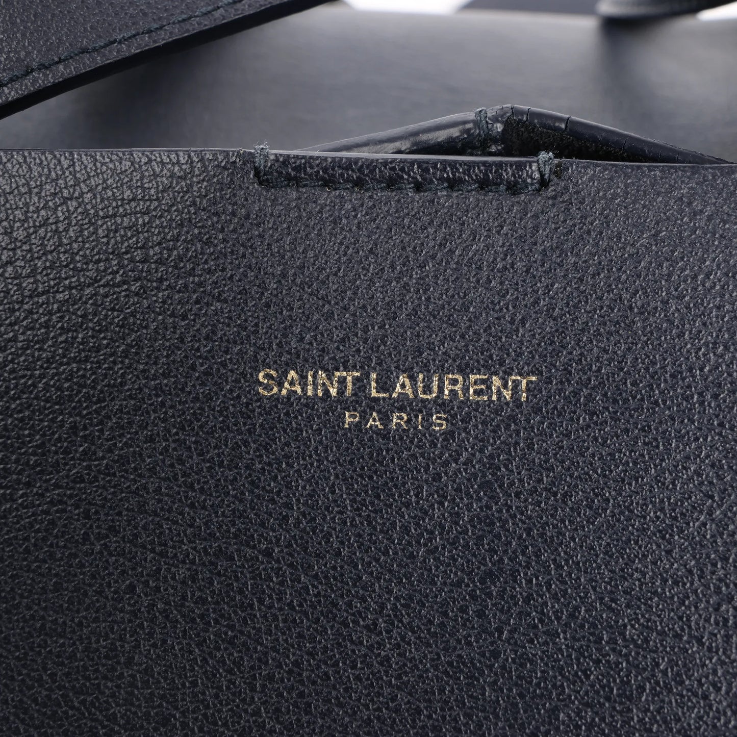Saint Laurent Paris Shopping Leather Shoulder Bag in Navy Blue 394195
