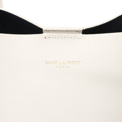 Saint Laurent Paris Sac Shopping Leather Shoulder bag in Ecru 394195