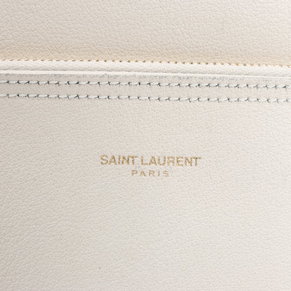 Saint Laurent Paris Sac Shopping Leather Shoulder bag in Ecru 394195