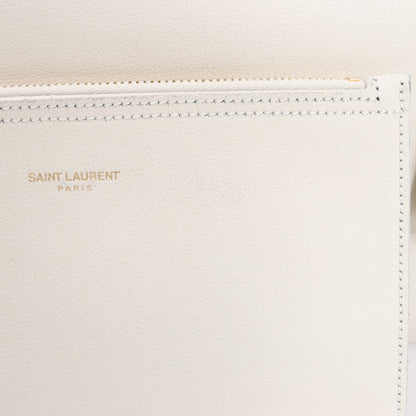 Saint Laurent Paris Sac Shopping Leather Shoulder bag in Ecru 394195