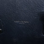 Saint Laurent Paris Sac de Jour Baby Leather 2Way Handbag in Navy Blue 392032