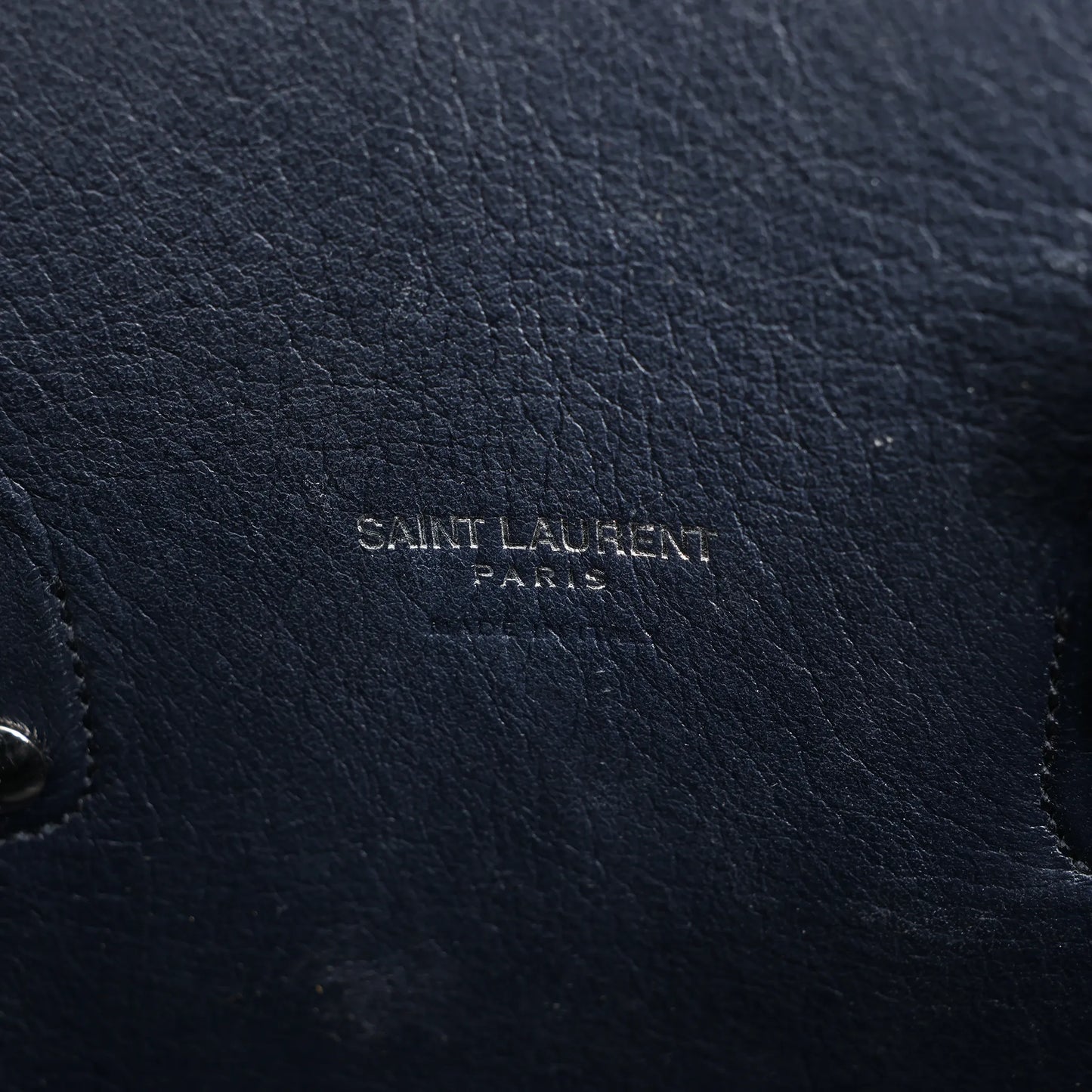 Saint Laurent Paris Sac de Jour Baby Leather 2Way Handbag in Navy Blue 392032