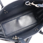 Saint Laurent Paris Sac de Jour Baby Leather 2Way Handbag in Navy Blue 392032