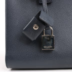 Saint Laurent Paris Sac de Jour Baby Leather 2Way Handbag in Navy Blue 392032