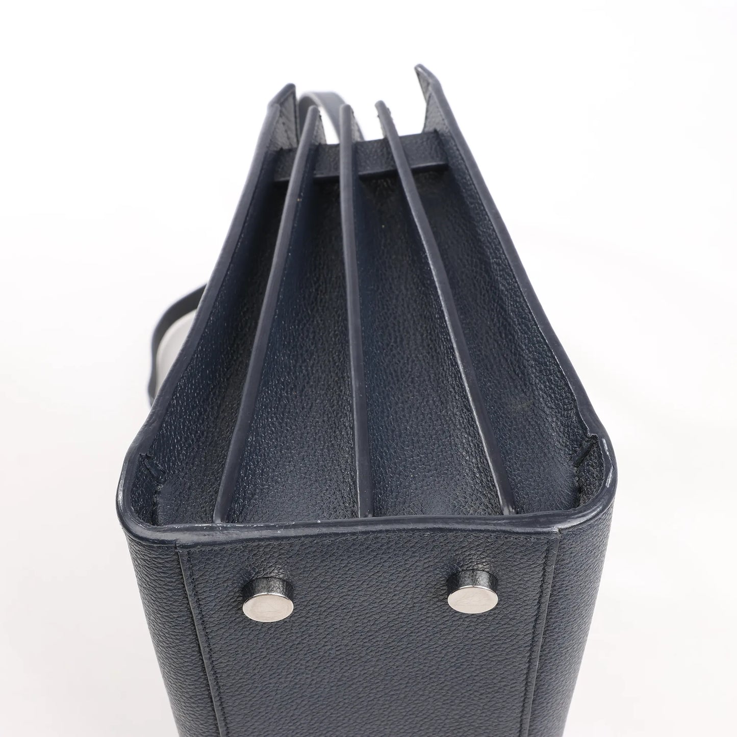 Saint Laurent Paris Sac de Jour Baby Leather 2Way Handbag in Navy Blue 392032