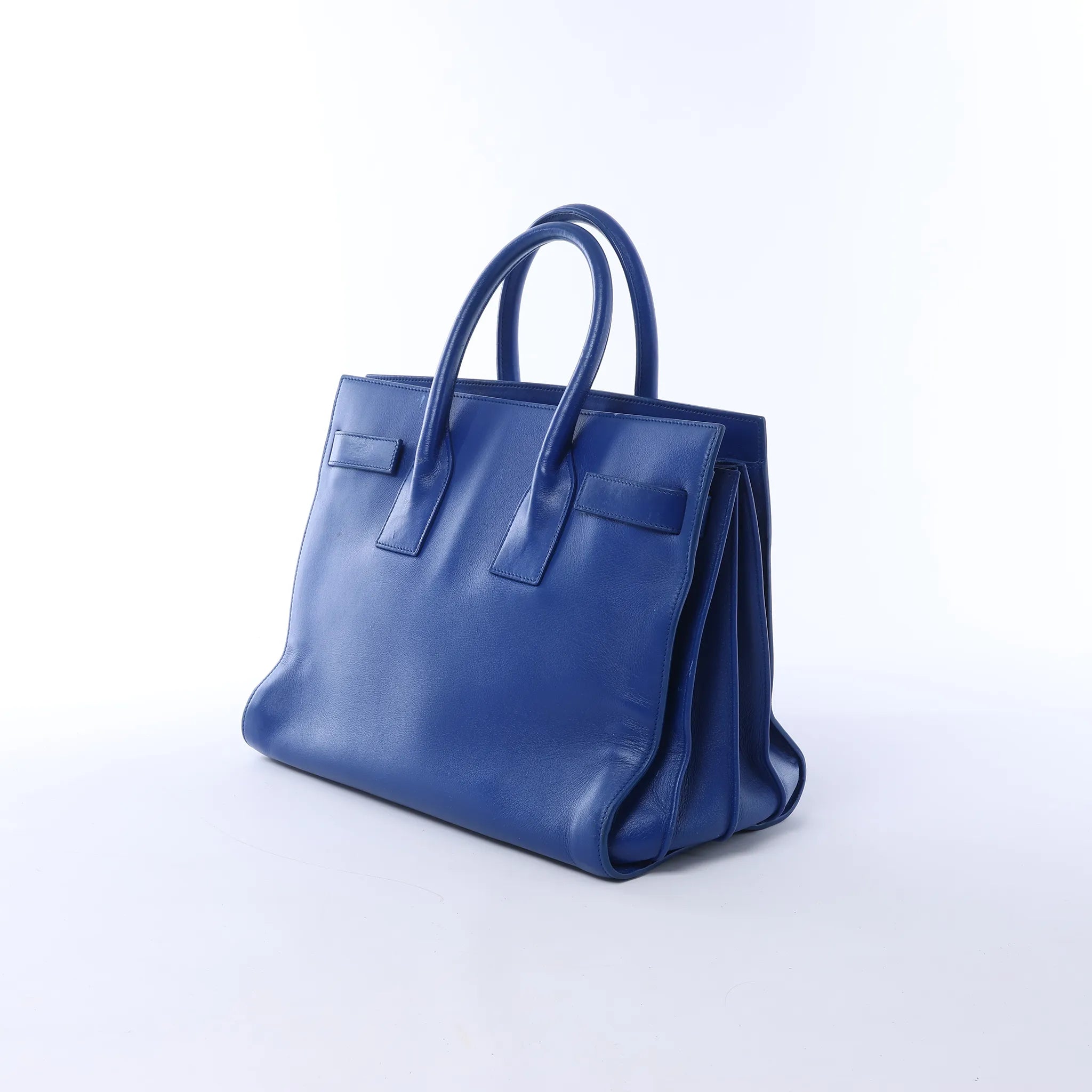 Saint Laurent Paris Sac de Jour Leather 2way Handbag in Blue 324823