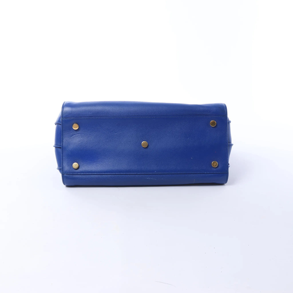 Saint Laurent Paris Sac de Jour Leather 2way Handbag in Blue 324823