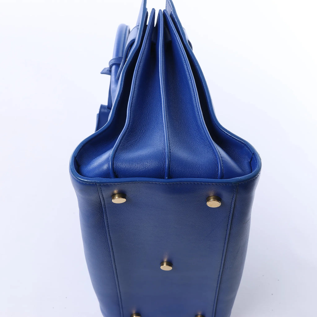 Saint Laurent Paris Sac de Jour Leather 2way Handbag in Blue 324823