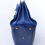 Saint Laurent Paris Sac de Jour Leather 2way Handbag in Blue 324823