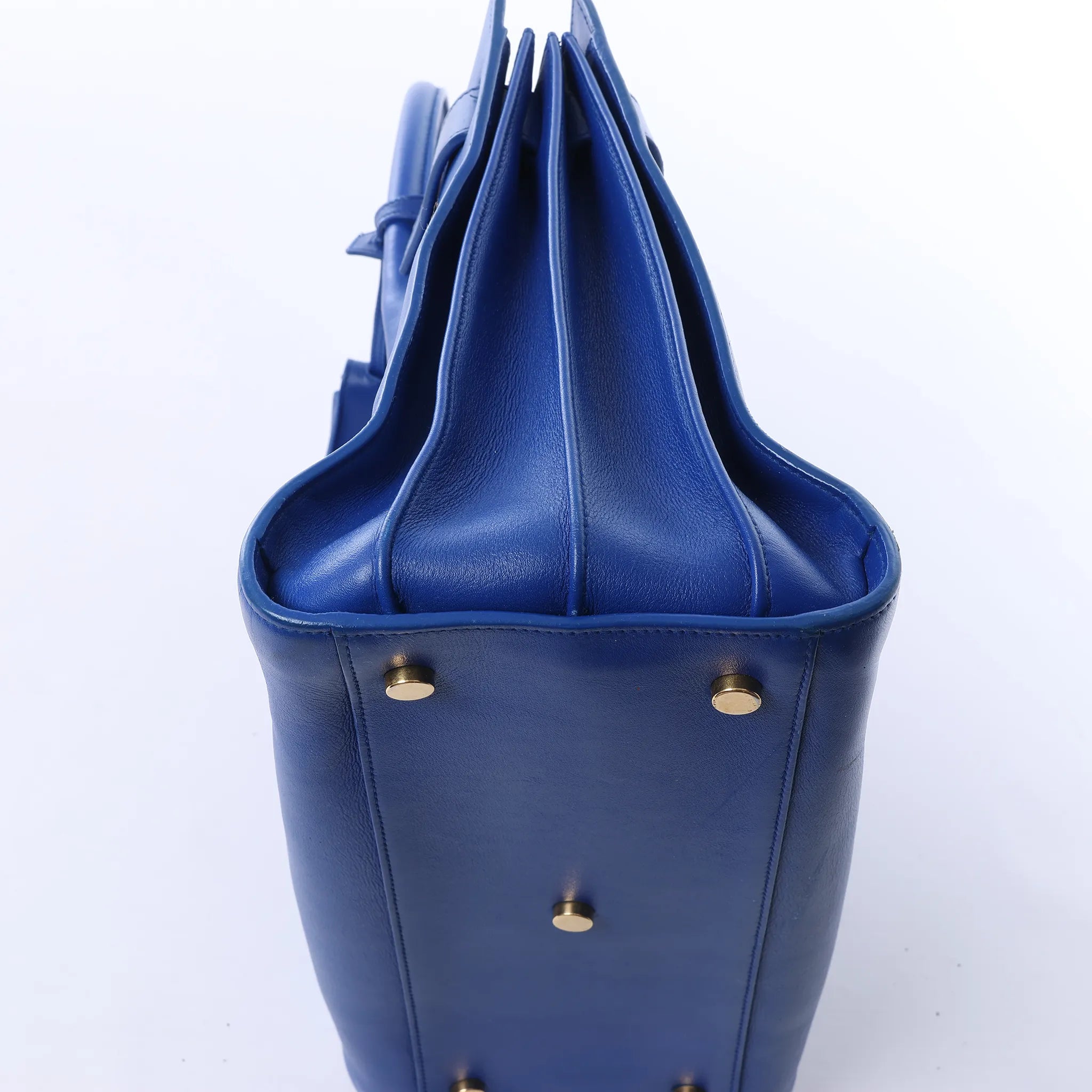 Saint Laurent Paris Sac de Jour Leather 2way Handbag in Blue 324823
