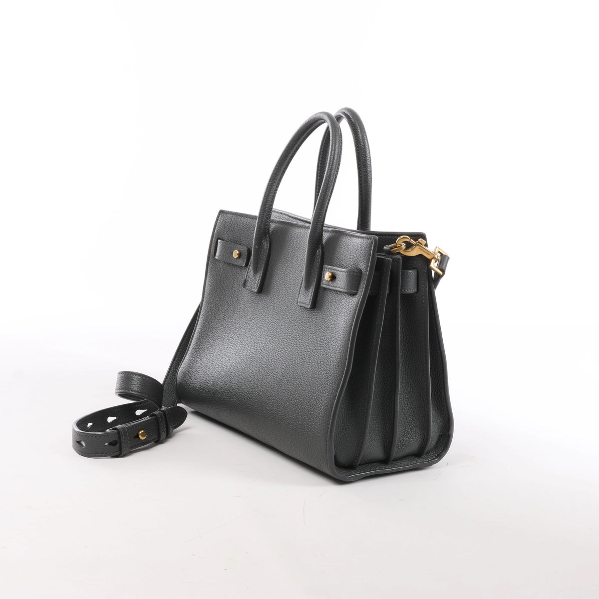 Bolso de mano de piel Sac de Jour de Saint Laurent Paris en color burdeos 347543