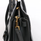 Bolso de mano de piel Sac de Jour de Saint Laurent Paris en color burdeos 347543
