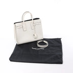 Saint Laurent Paris Sac de Jour Leather 2way Handbag in White 378299