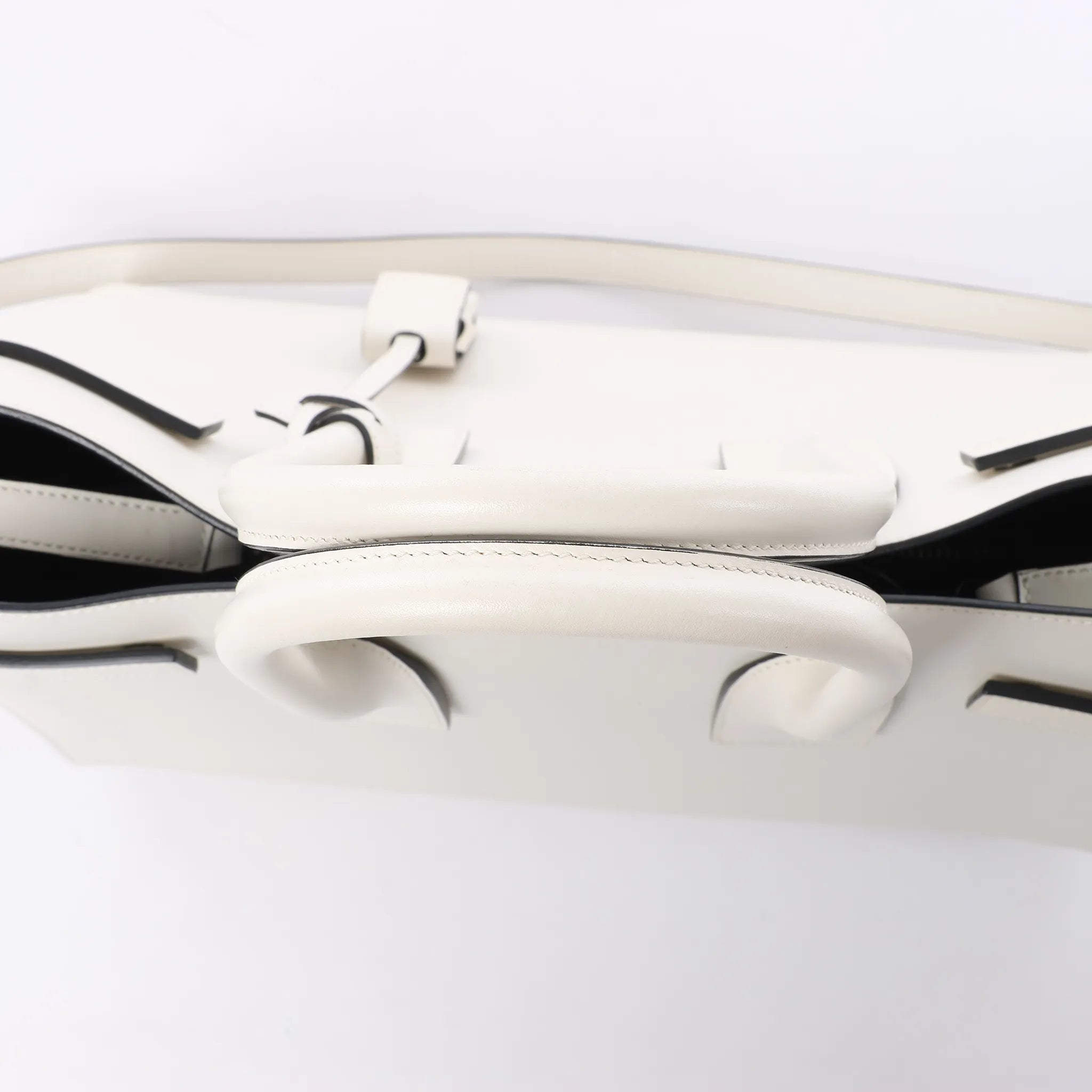 Saint Laurent Paris Sac de Jour Leather 2way Handbag in White 378299